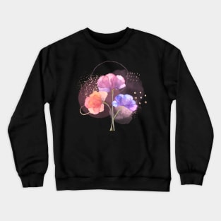 Dainty Poppies - Watercolor Flowers Crewneck Sweatshirt